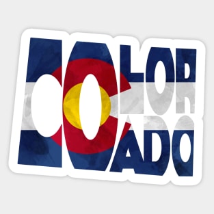Colorado Typo Map Sticker
